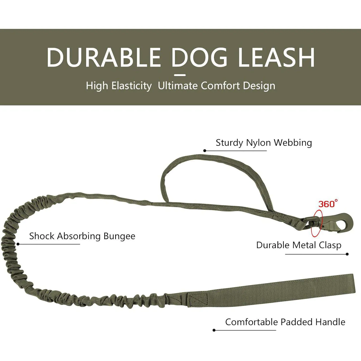 Collar Táctico para Perro Daganxi Ajustable con Asa y AirTag 5