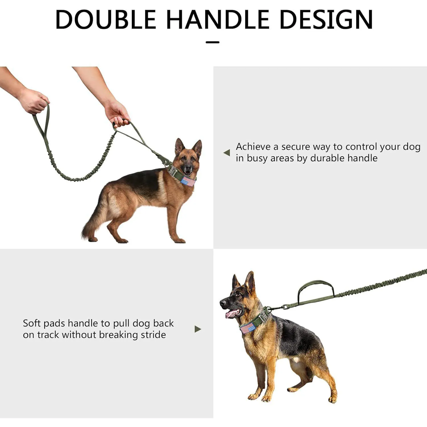 Collar Táctico para Perro Daganxi Ajustable con Asa y AirTag 6