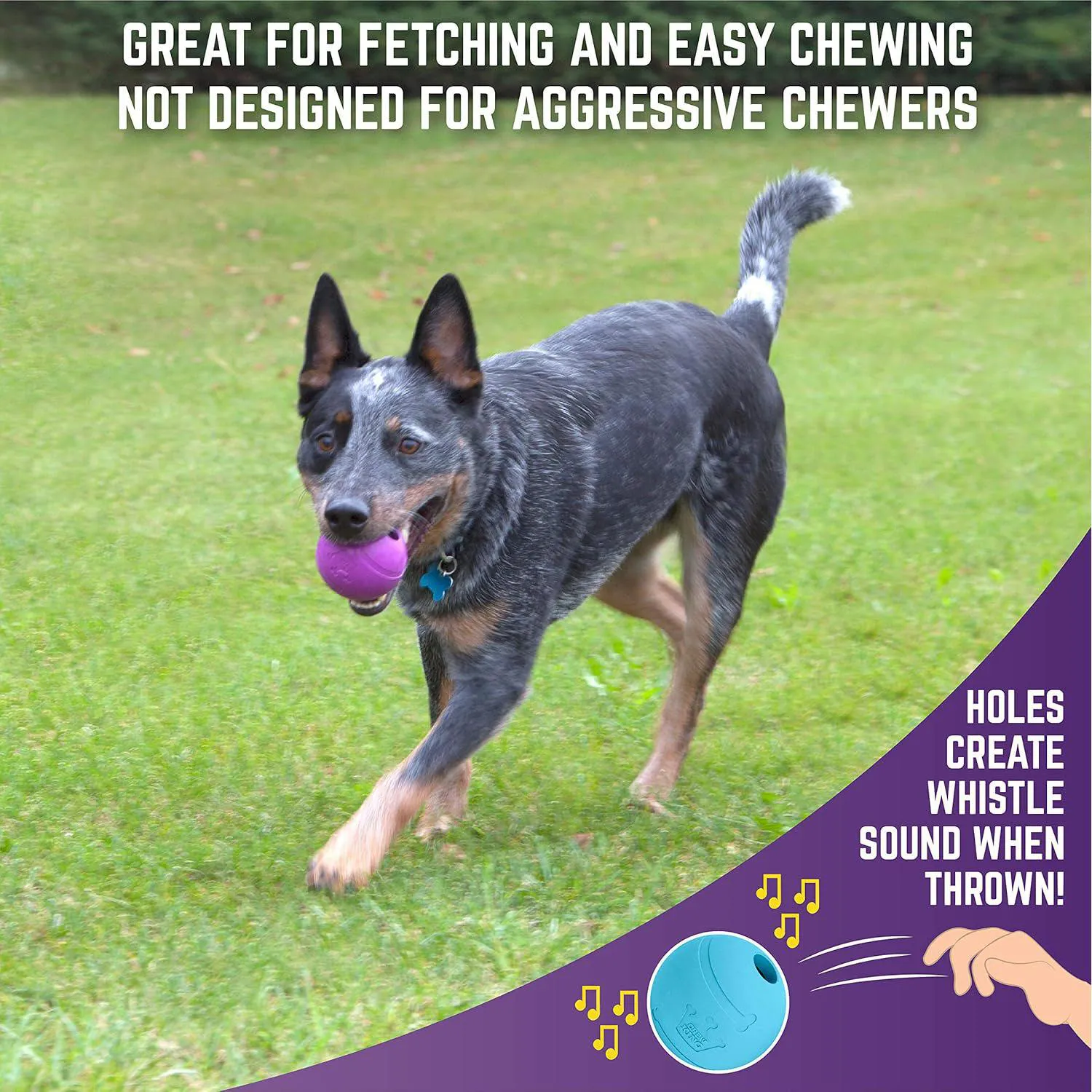 Pelotas Resistentes para Perros con Diseño Seguro y Rebote Activo Color Azul 4