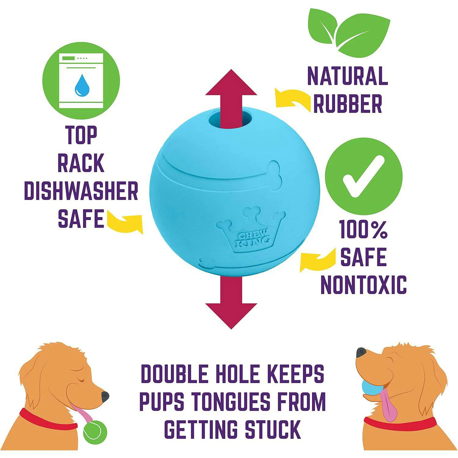 Pelotas Resistentes para Perros con Diseño Seguro y Rebote Activo Color Azul 5