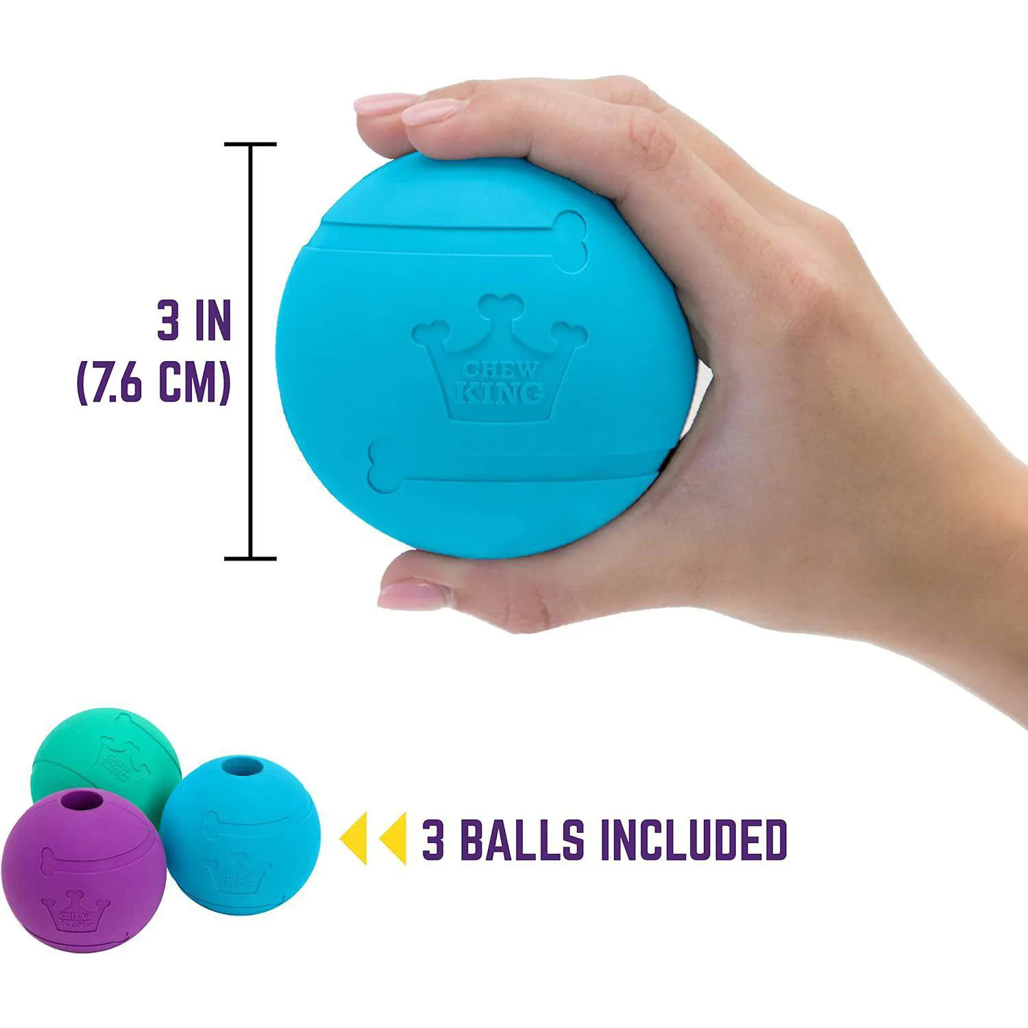 Pelotas Resistentes para Perros con Diseño Seguro y Rebote Activo Color Azul 6