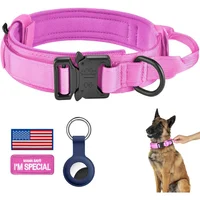 Collar Táctico Ajustable para Perro XL con Asa y Parches