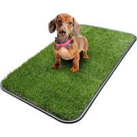 Almohadilla de Césped Artificial con Bandeja para Entrenamiento de Mascotas