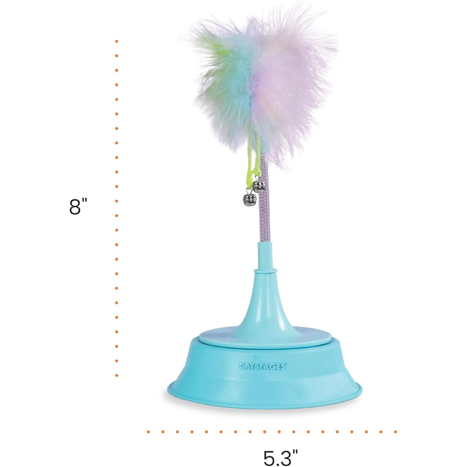 Juguete Interactivo para Gatos con Resorte Plumas y Cascabeles 8