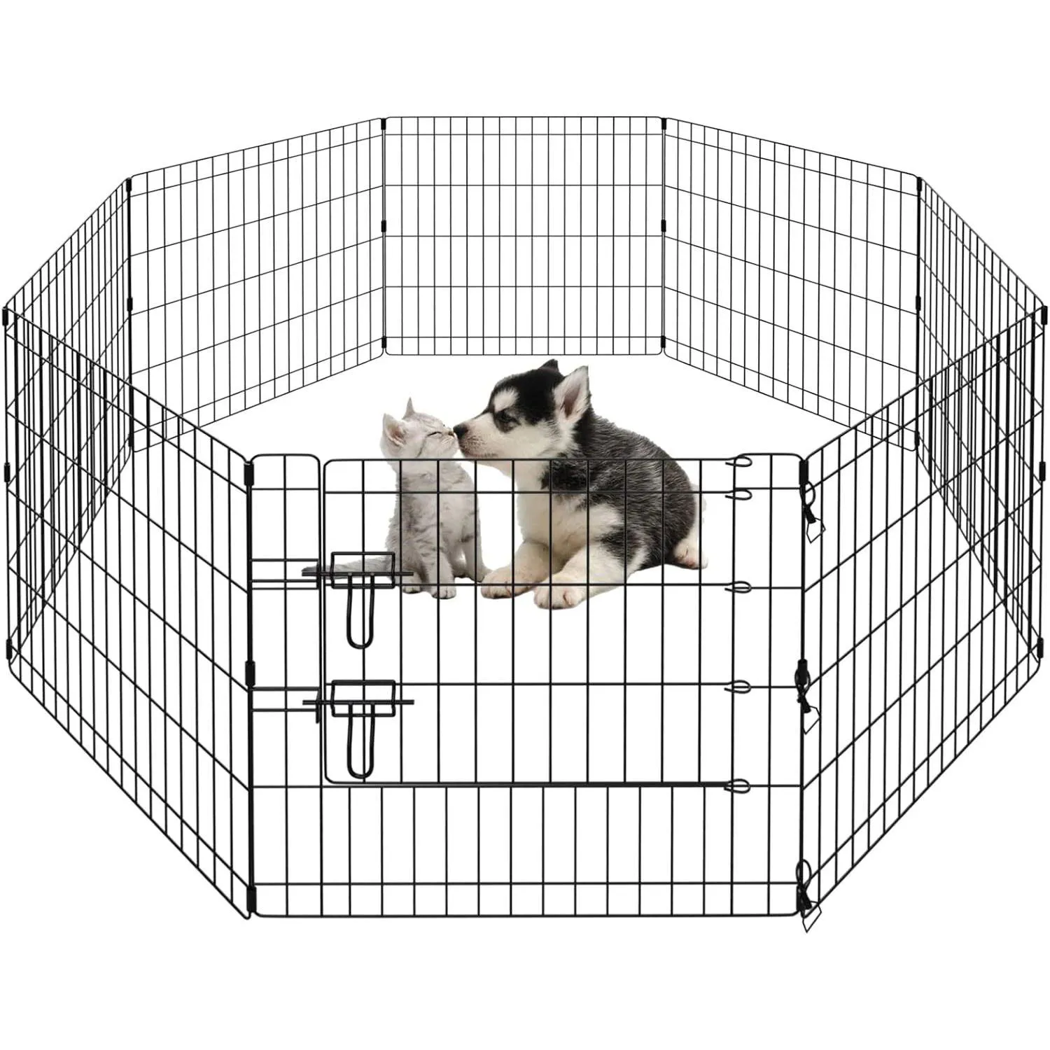 Corral Metálico PEEKABOO para Mascotas Plegable Seguro y Versátil