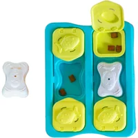 Cubo Interactivo para Gatos con Compartimentos para Premios y Comida