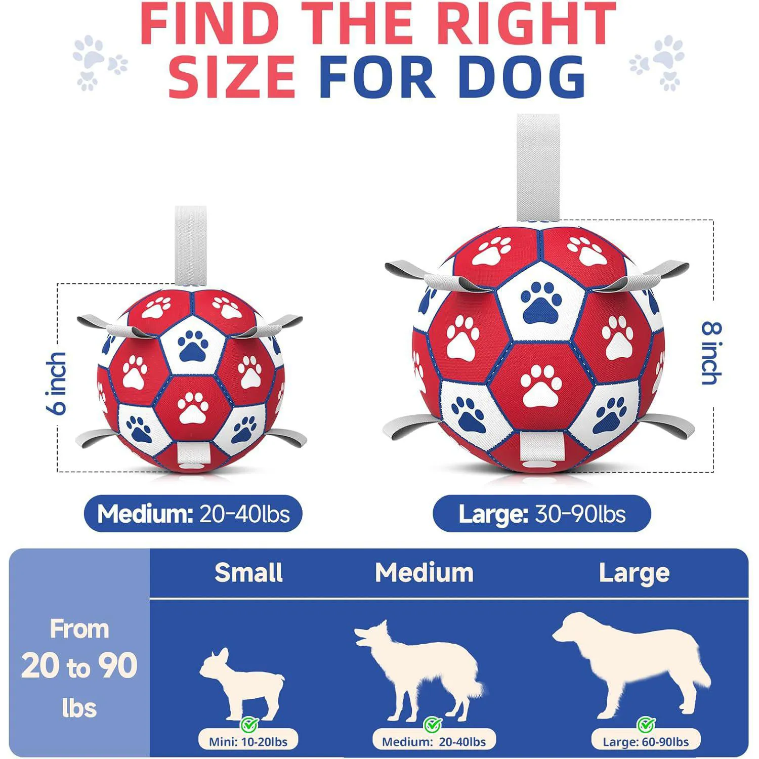 Pelota De Fútbol Para Perros Con Correas Que Flota Y Es Ideal Para Juegos Interactivos 5
