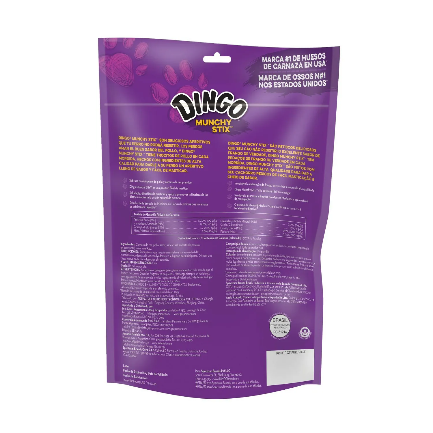 Snacks Para Perro Dingo Munchi Stix X30 Unidades