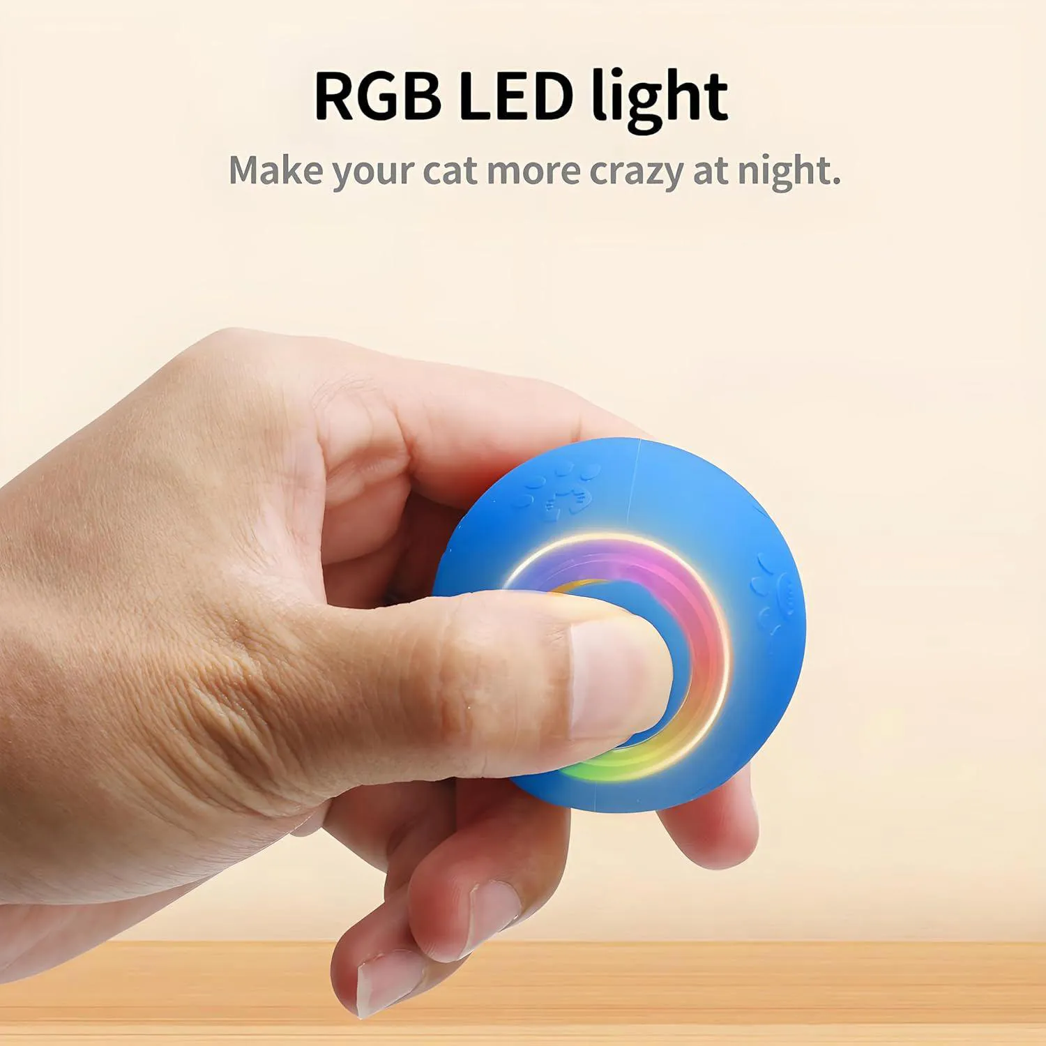 Juguete Interactivo Para Gatos Con Iluminación RGB Y Modos De Movimiento 5