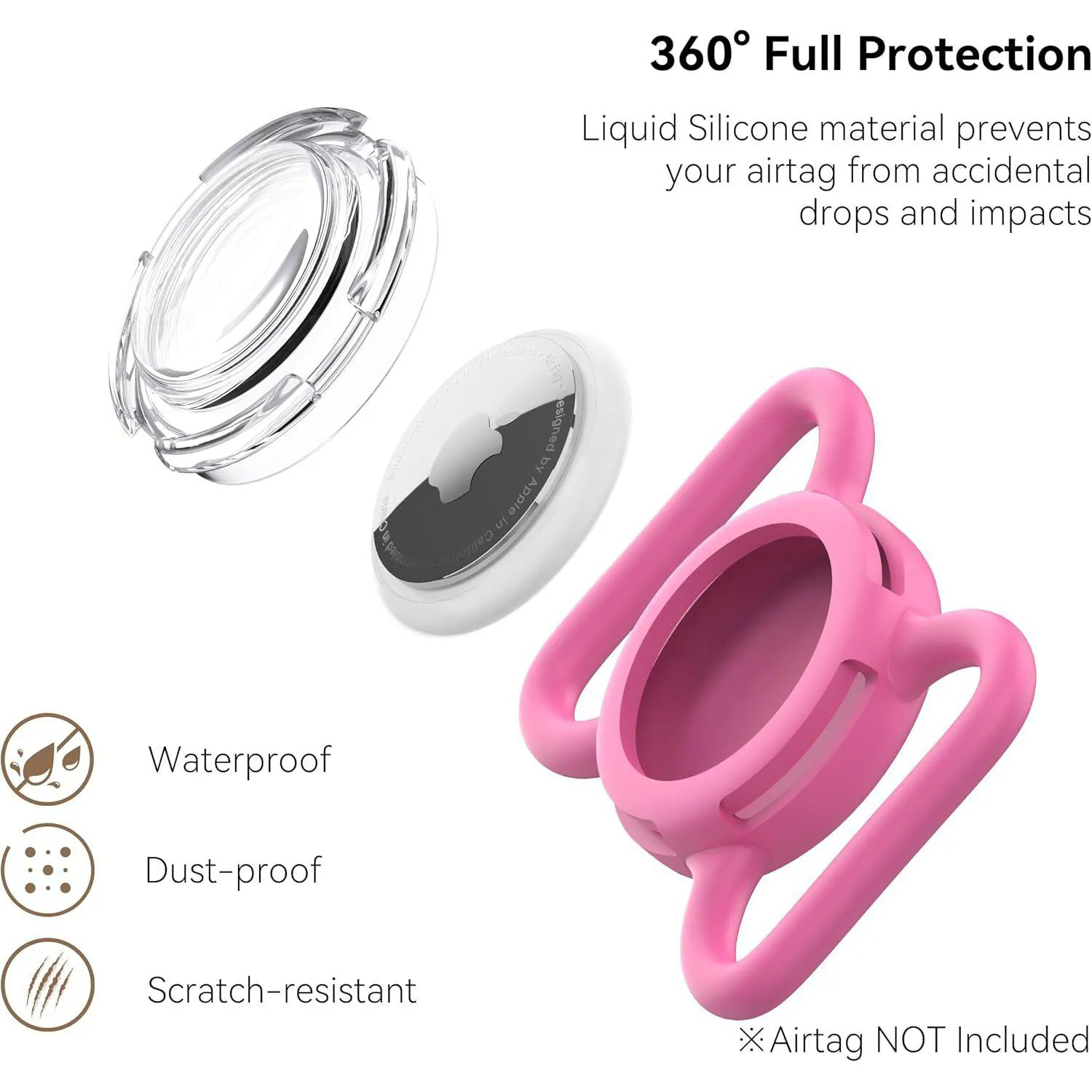 Soporte Impermeable para Airtag Protector Suave para Collares