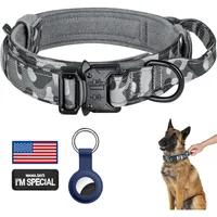 Collar Táctico Para Perros Ajustable Con Parches