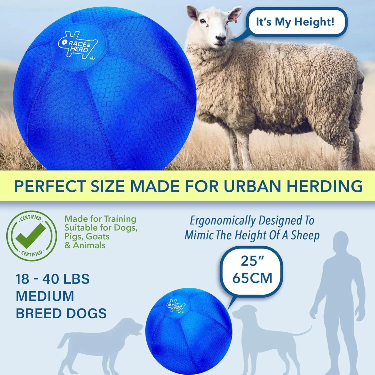 Pelota Gigante Para Perros De Pastoreo XXL Ideal Para Ejercicio y Entrenamiento