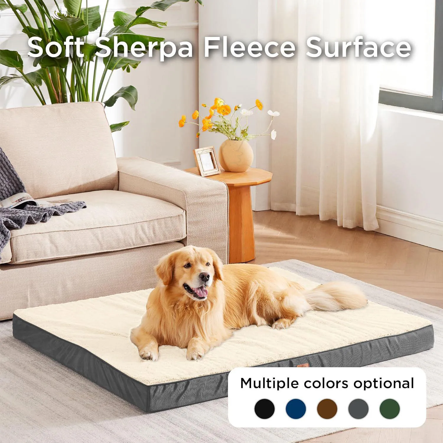 Cama Ortopédica Para Perro Extra Grande Bedsure Funda Lavable Y Reversible 3