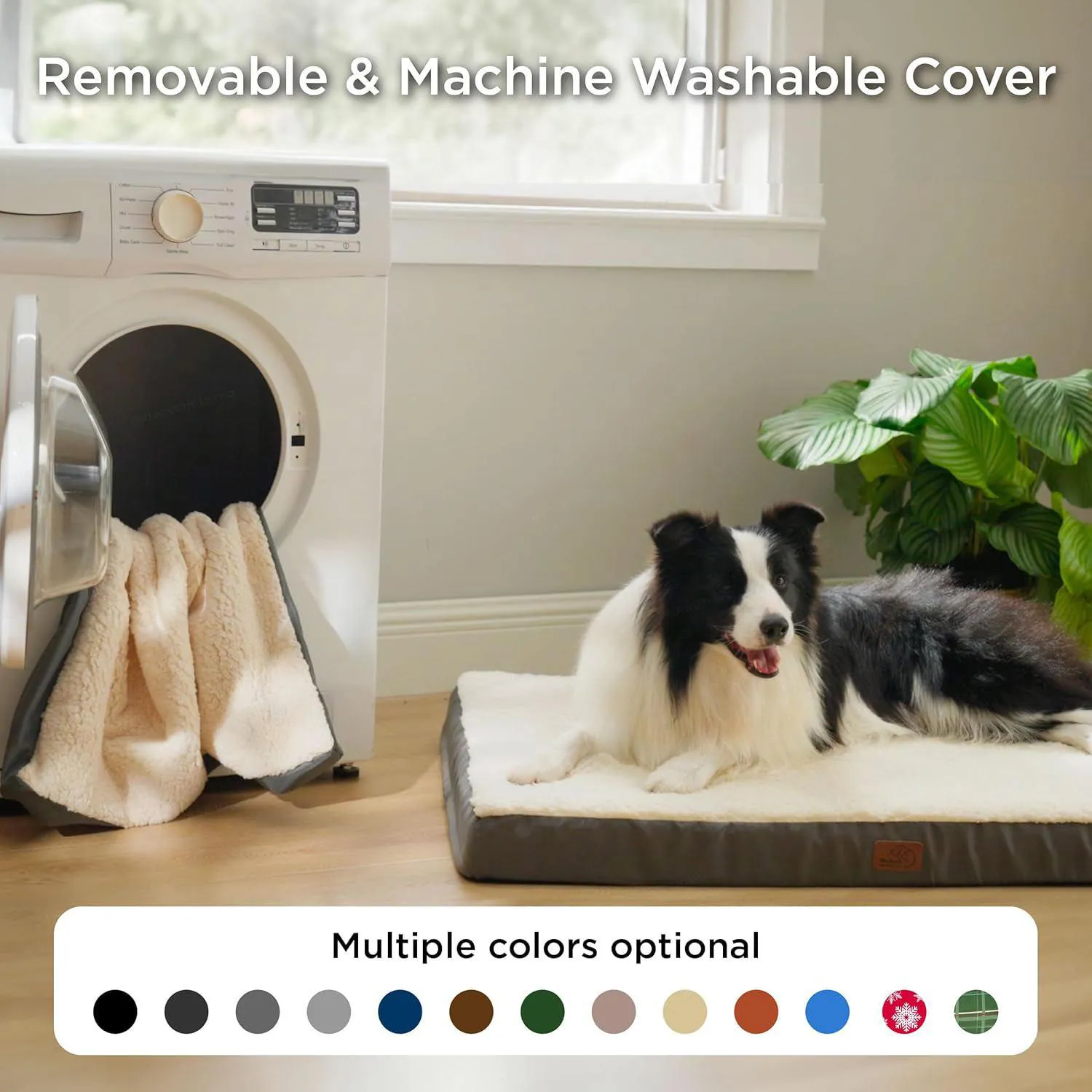 Cama Ortopédica Para Perro Extra Grande Bedsure Funda Lavable Y Reversible 6