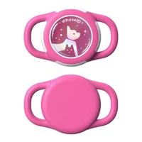 Soporte Para AirTag De Silicona Rosa Para Collar De Perro Y Gato Resistente Y Ligero