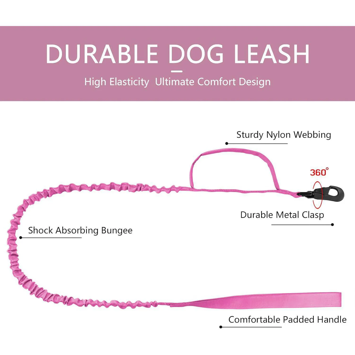 Collar Táctico Para Perro DAGANXI Con Funda Para AirTag Asa Y Parches Rosa 5