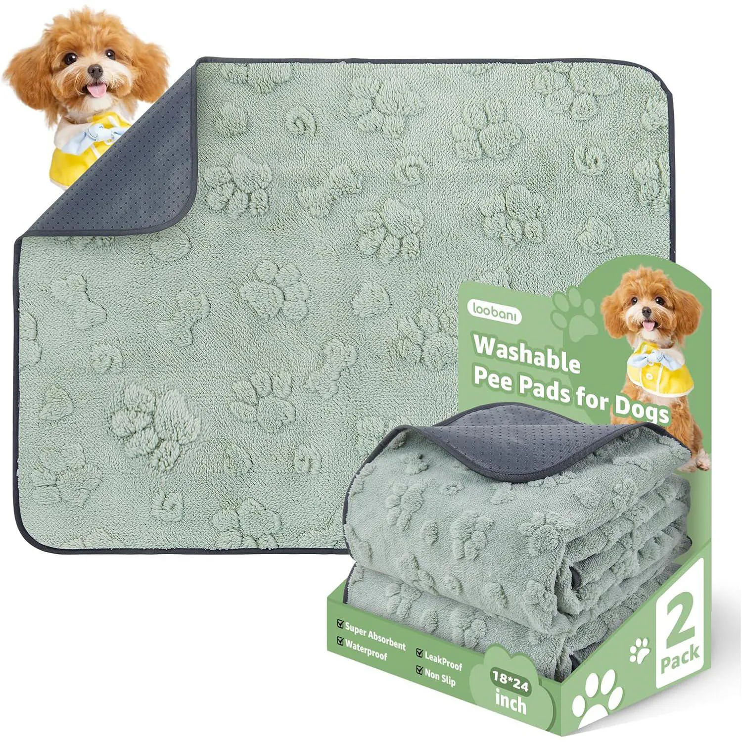Almohadillas Lavables Impermeables para Entrenamiento de Mascotas Pequeñas