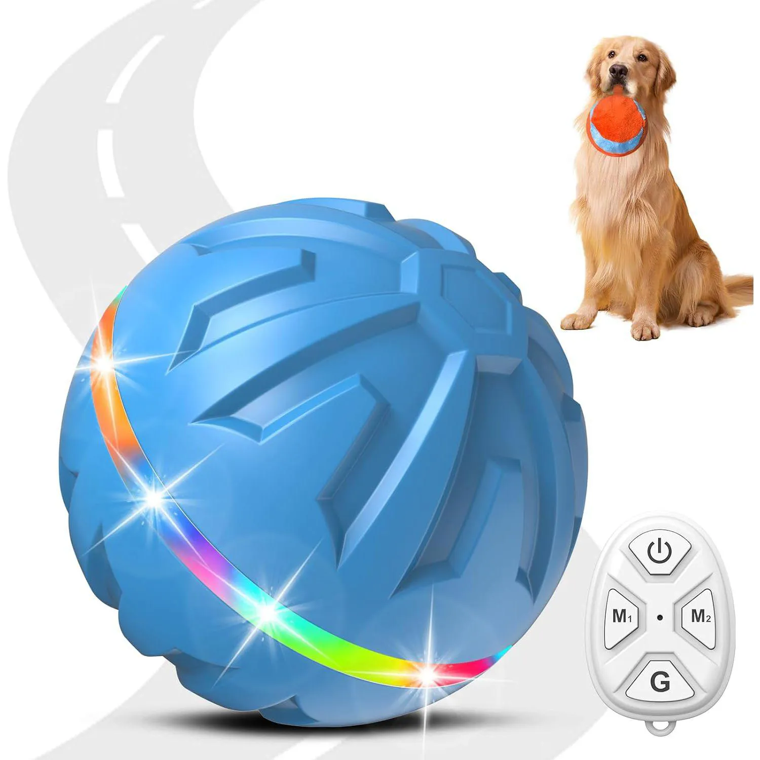 Pelota Interactiva Para Perros Con Luz LED Y Control Remoto Recargable