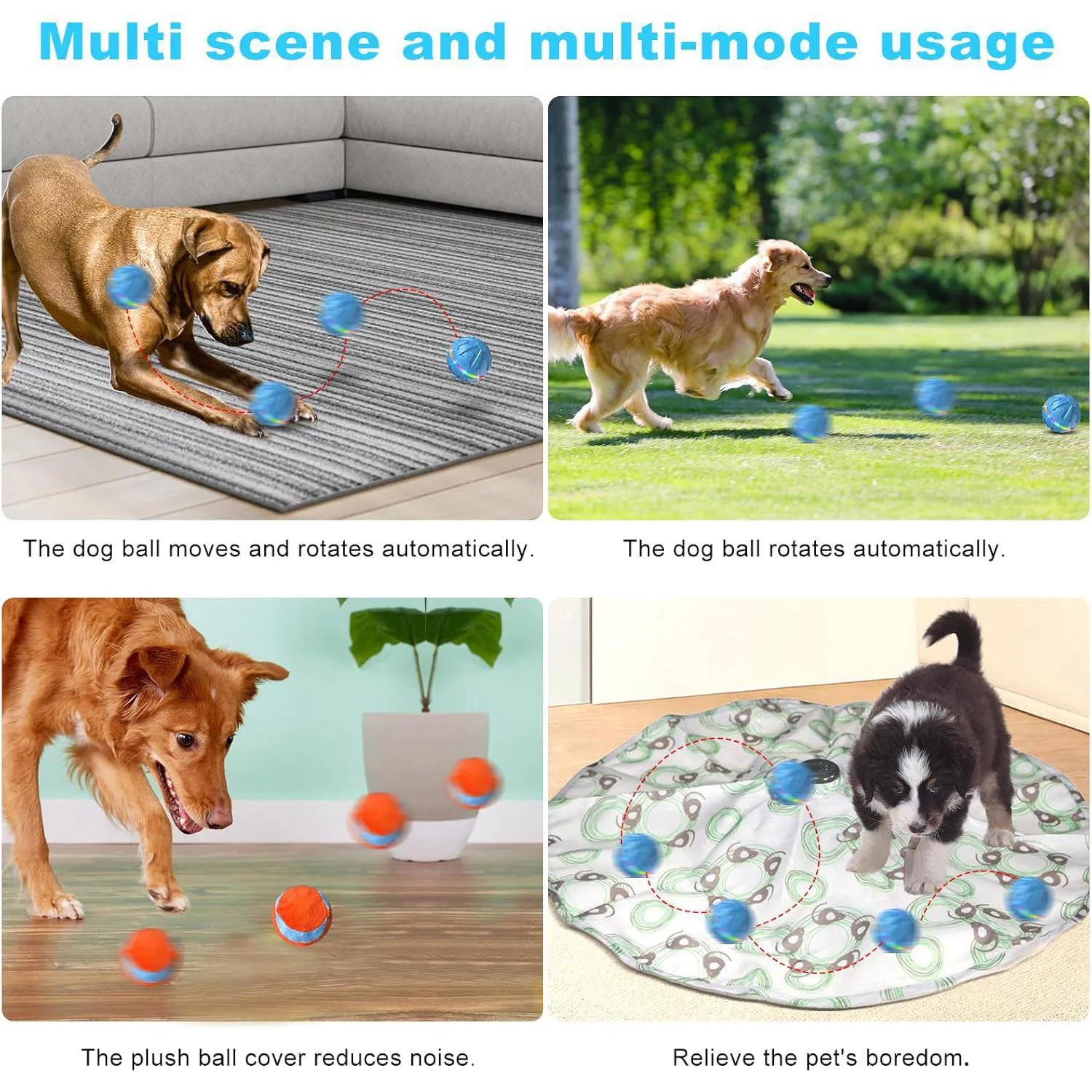 Pelota Interactiva Para Perros Con Luz LED Y Control Remoto Recargable 3