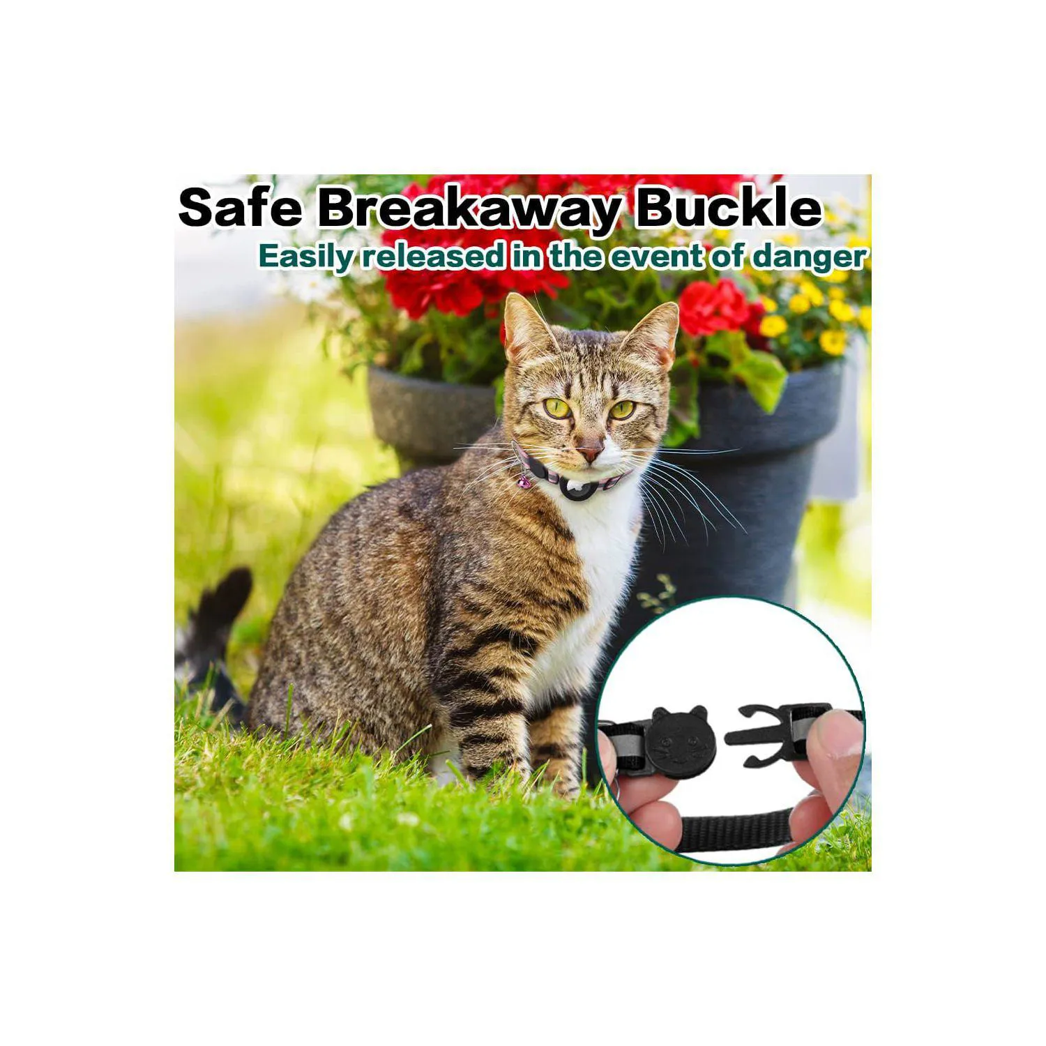 Collar para Gato con Soporte AirTag Reflectante y Ligero 3