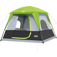 Carpa Para Camping 4 Personas Verde Fluorescente Unp