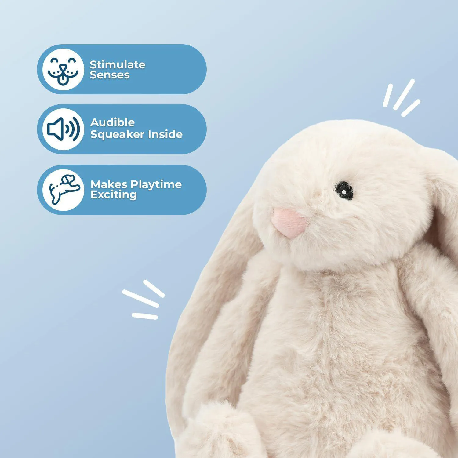 Juguete De Peluche Chirriante Para Perros Con Tela Suave Y Resistente
