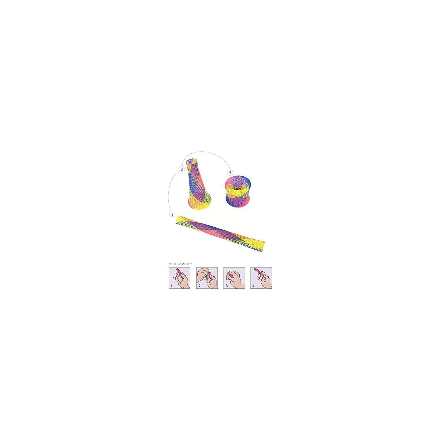 Juguete Interactivo para Gato Tubo de Resorte Colorido ISMARTEN 3