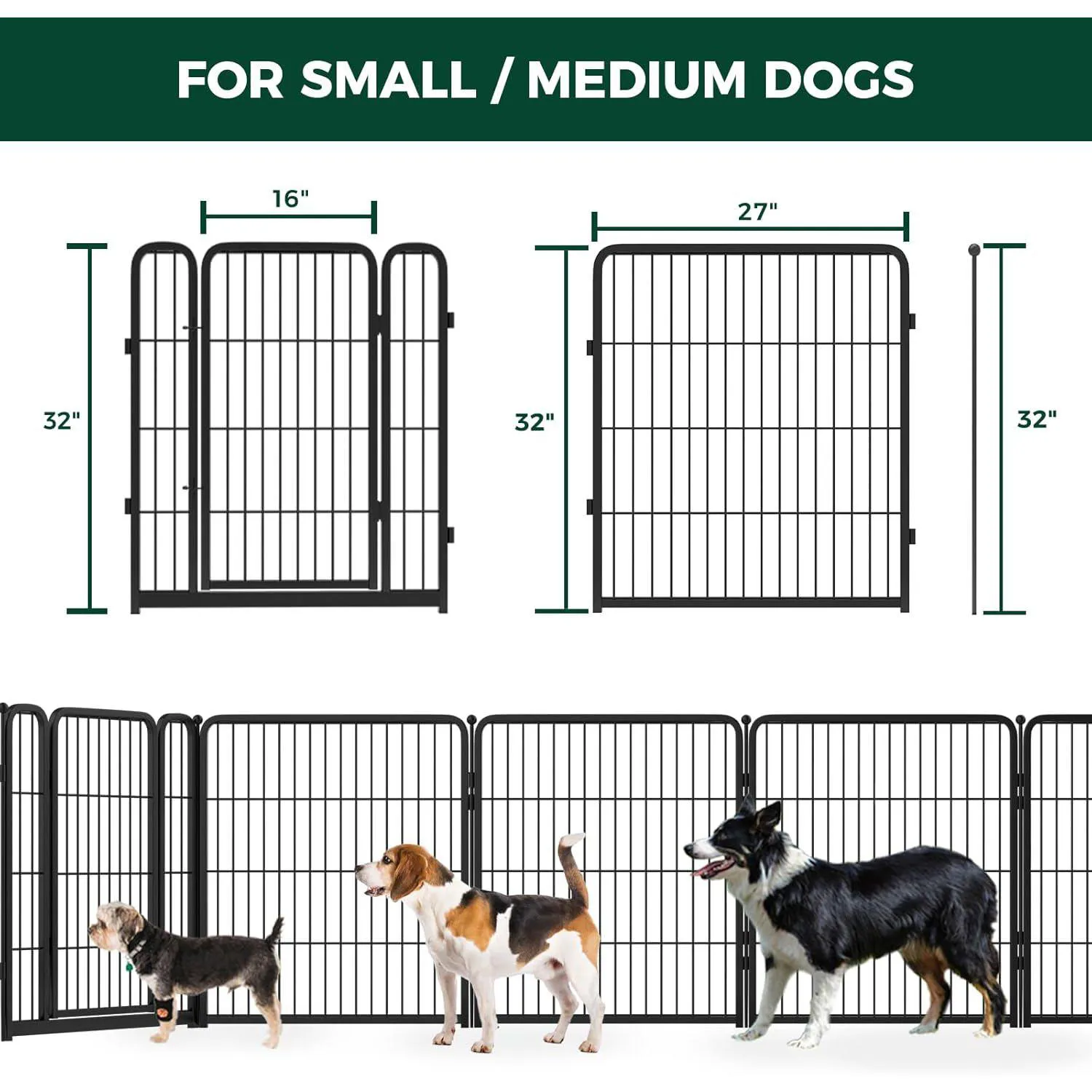 Pen Para Perros FXW Homeplus 8 Paneles Seguro y Resistente