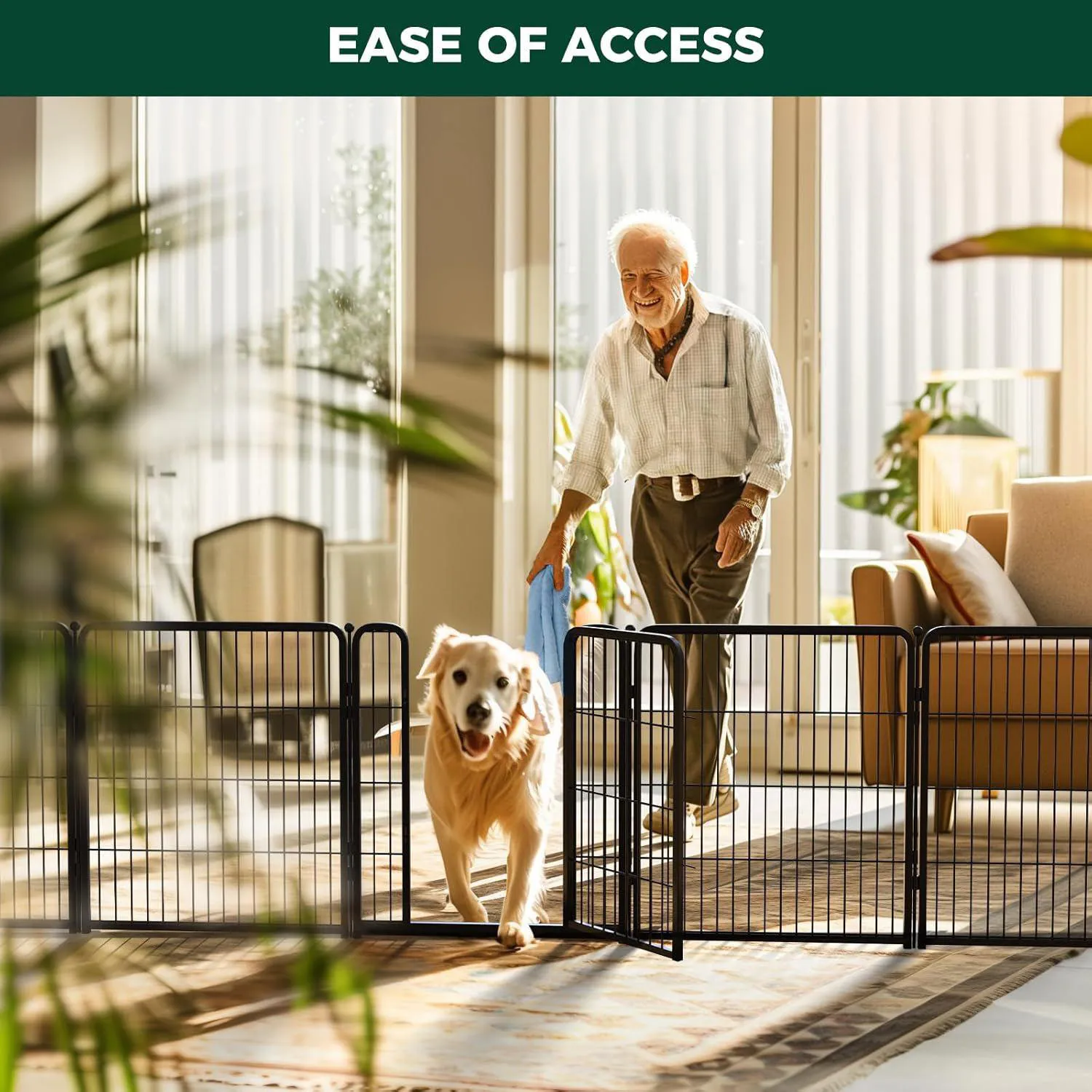 Pen Para Perros FXW Homeplus 8 Paneles Seguro y Resistente 5