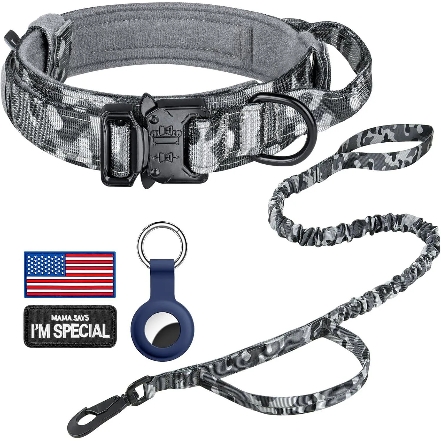 Collar Táctico para Perro Daganxi Ajuste y Asa de Control XXL
