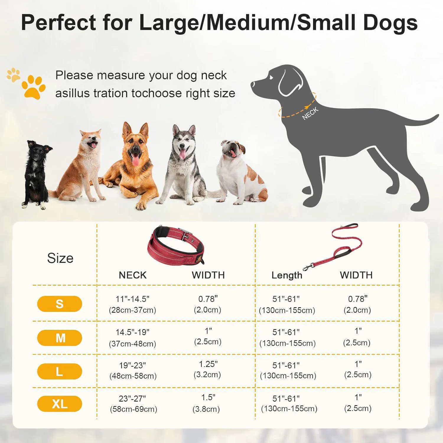 Collar para Perro Daganxi Ajustable Neopreno Grande 6