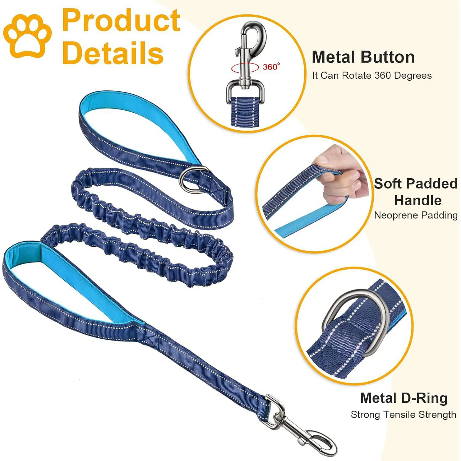 Collar para Perro Daganxi Ajustable Neopreno Grande 3