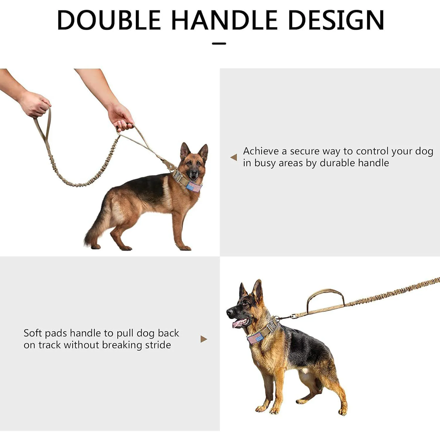 Collar Táctico para Perro Daganxi Ajustable con Asa y AirTag 6