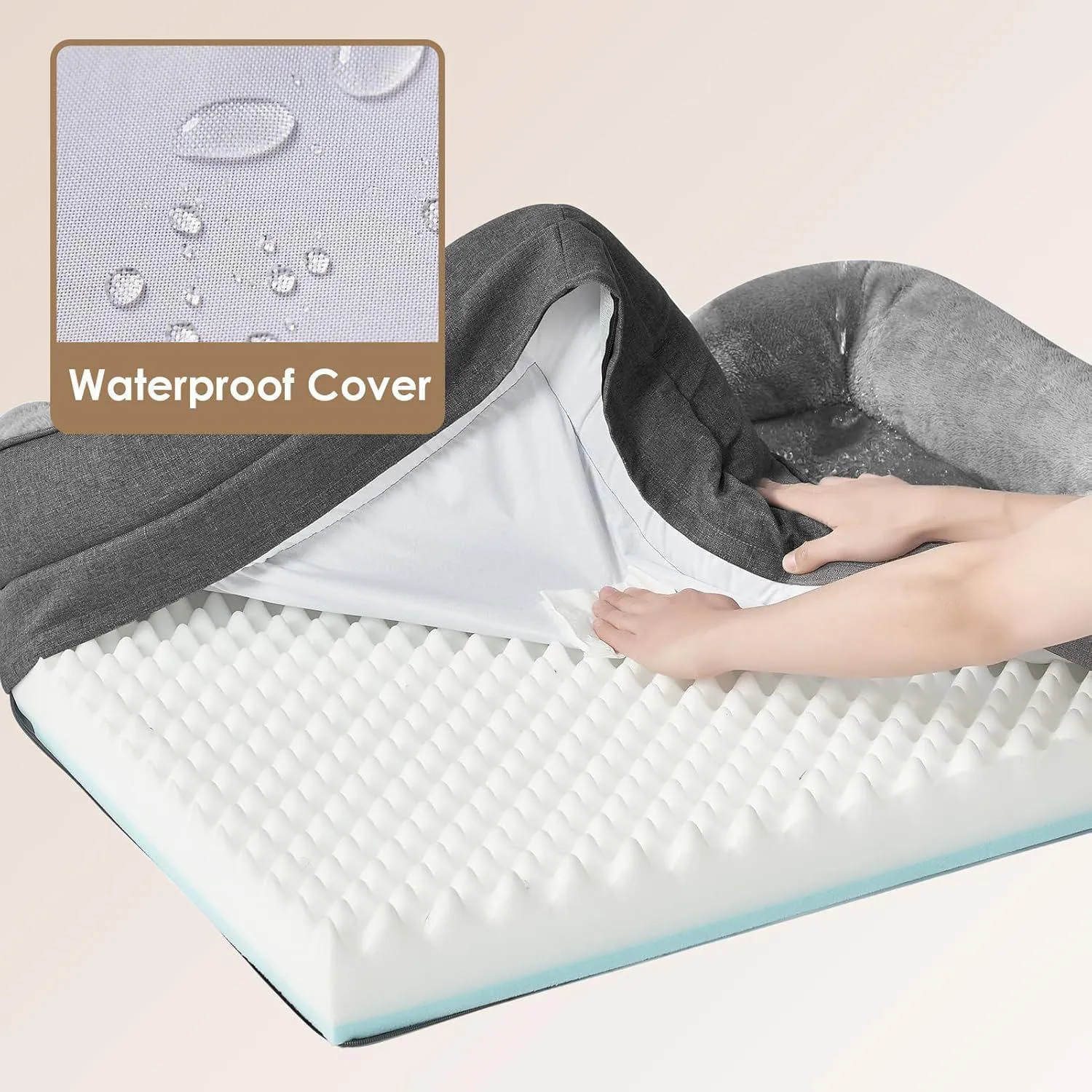 Cama Ortopédica para Perro XL Impermeable 42x30x7.5 4