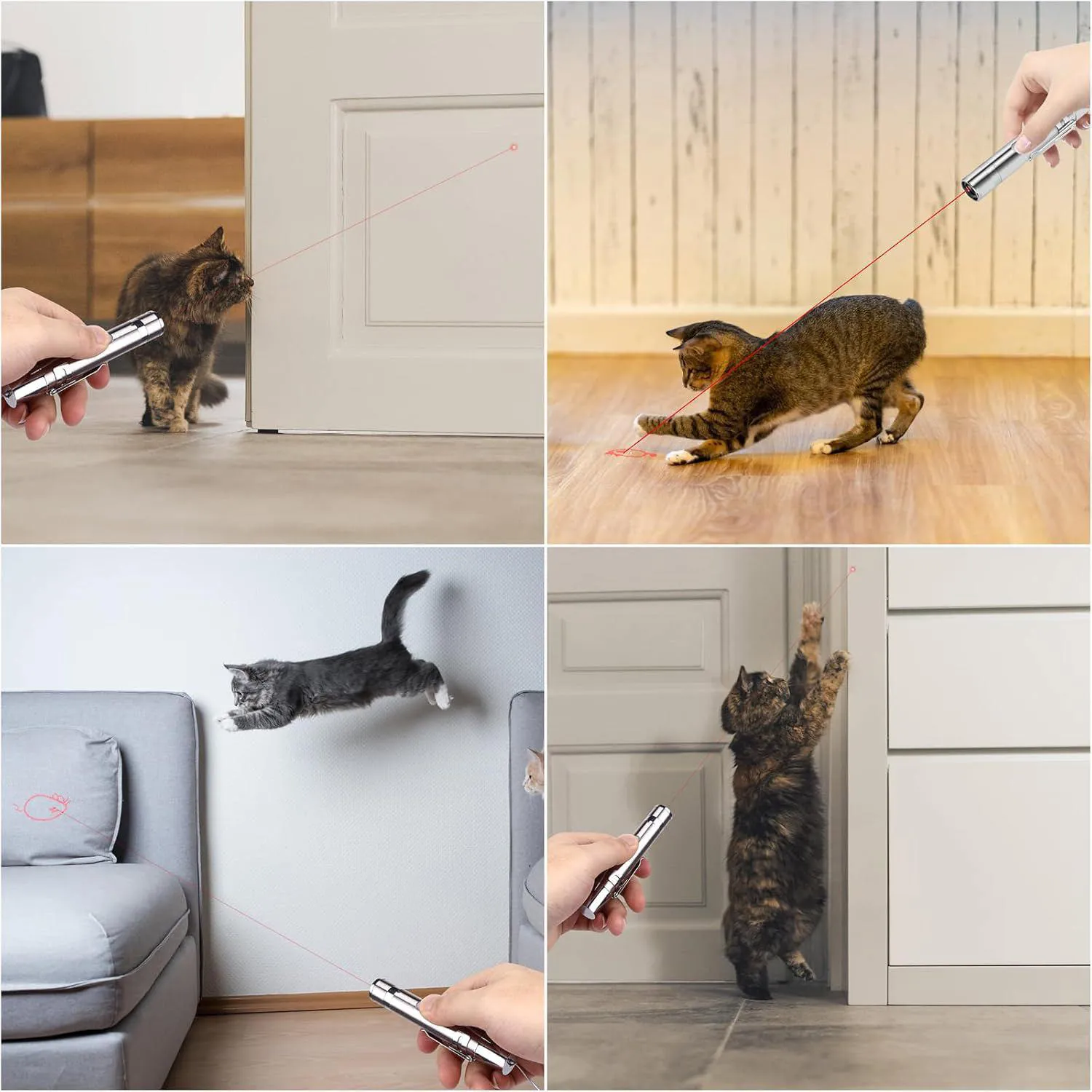 Juguete Láser Recargable para Gato con Patrones Interactivos TBTeek