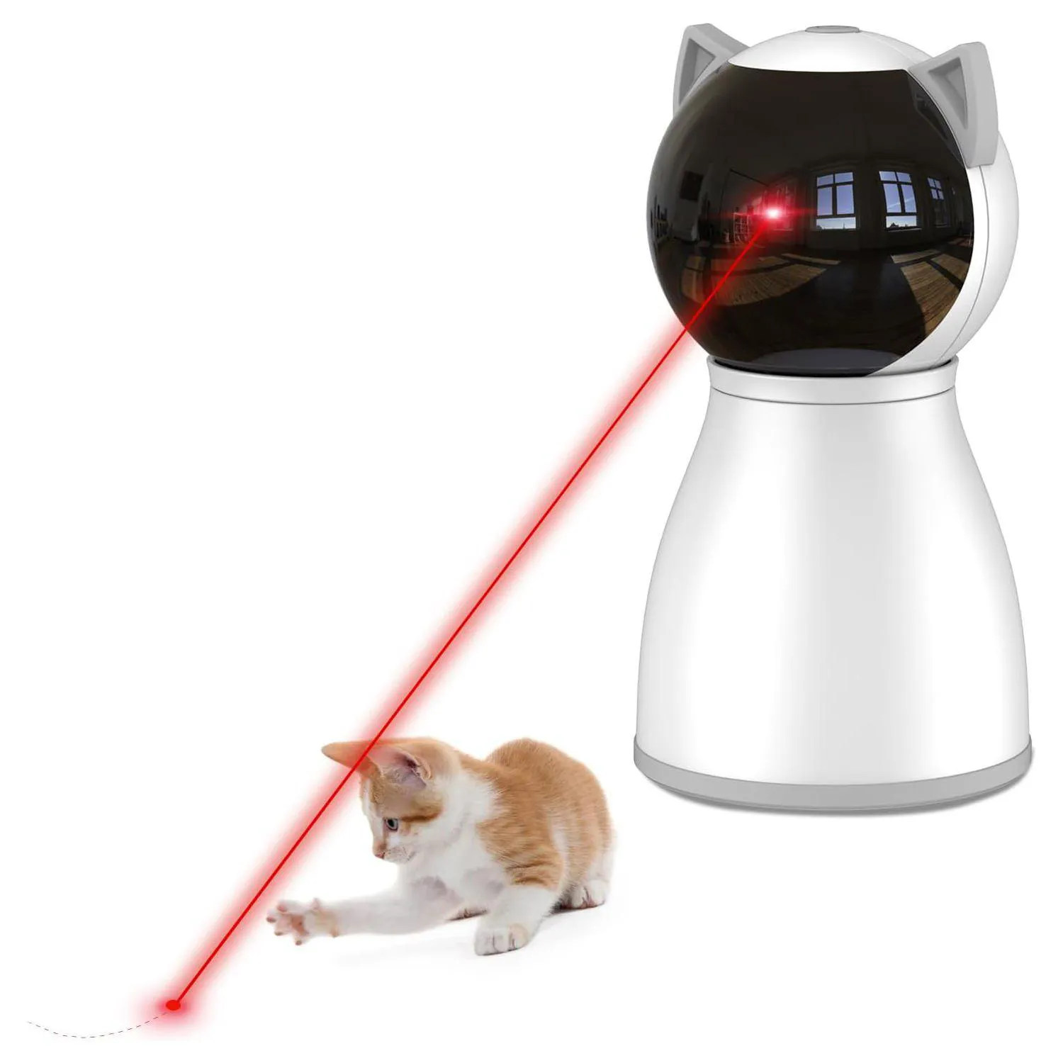 Juguete Láser Automático para Gato con Sensor de Movimiento YVE LIFE Blanco