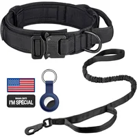 Collar Táctico Para Perro DAGANXI XXL Negro Con Asa Y Funda AirTag