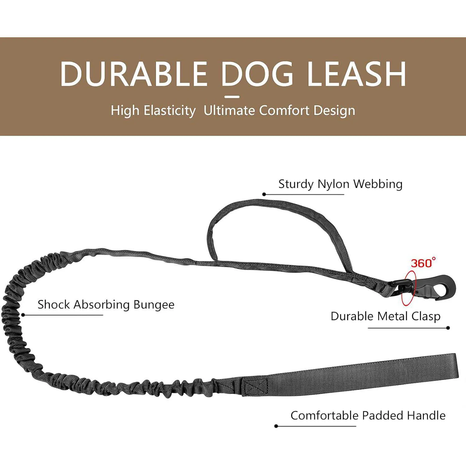 Collar Táctico Para Perro DAGANXI XXL Negro Con Asa Y Funda AirTag 5