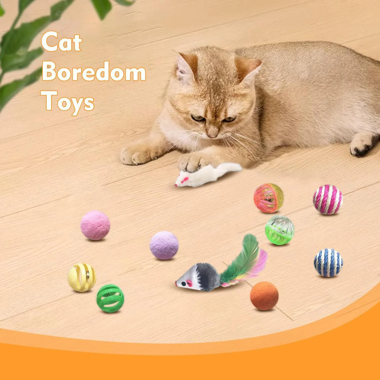 Set de Juguetes Interactivos para Gato con Muñecos y Pelotas YULOYI 34 Piezas 4