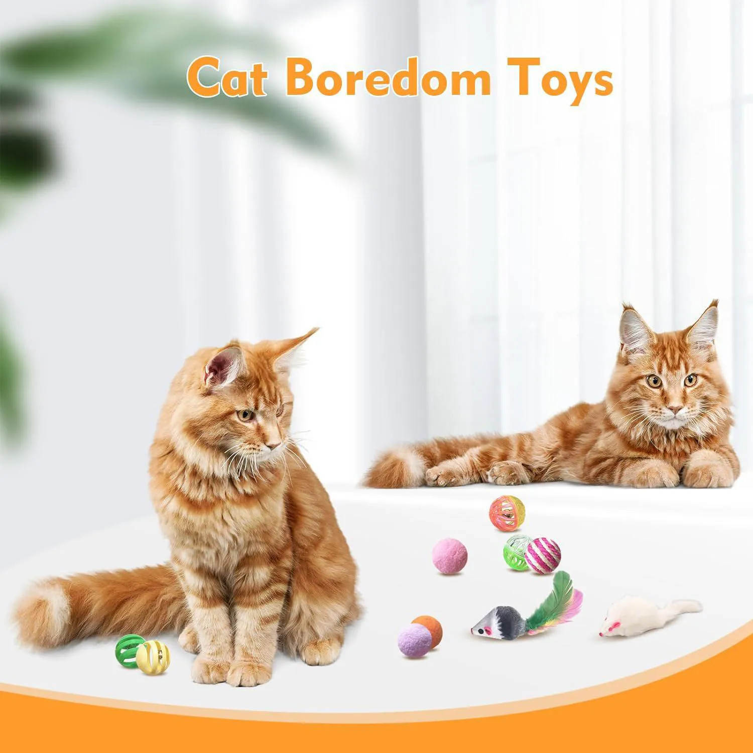 Set de Juguetes Interactivos para Gato con Muñecos y Pelotas YULOYI 34 Piezas 6
