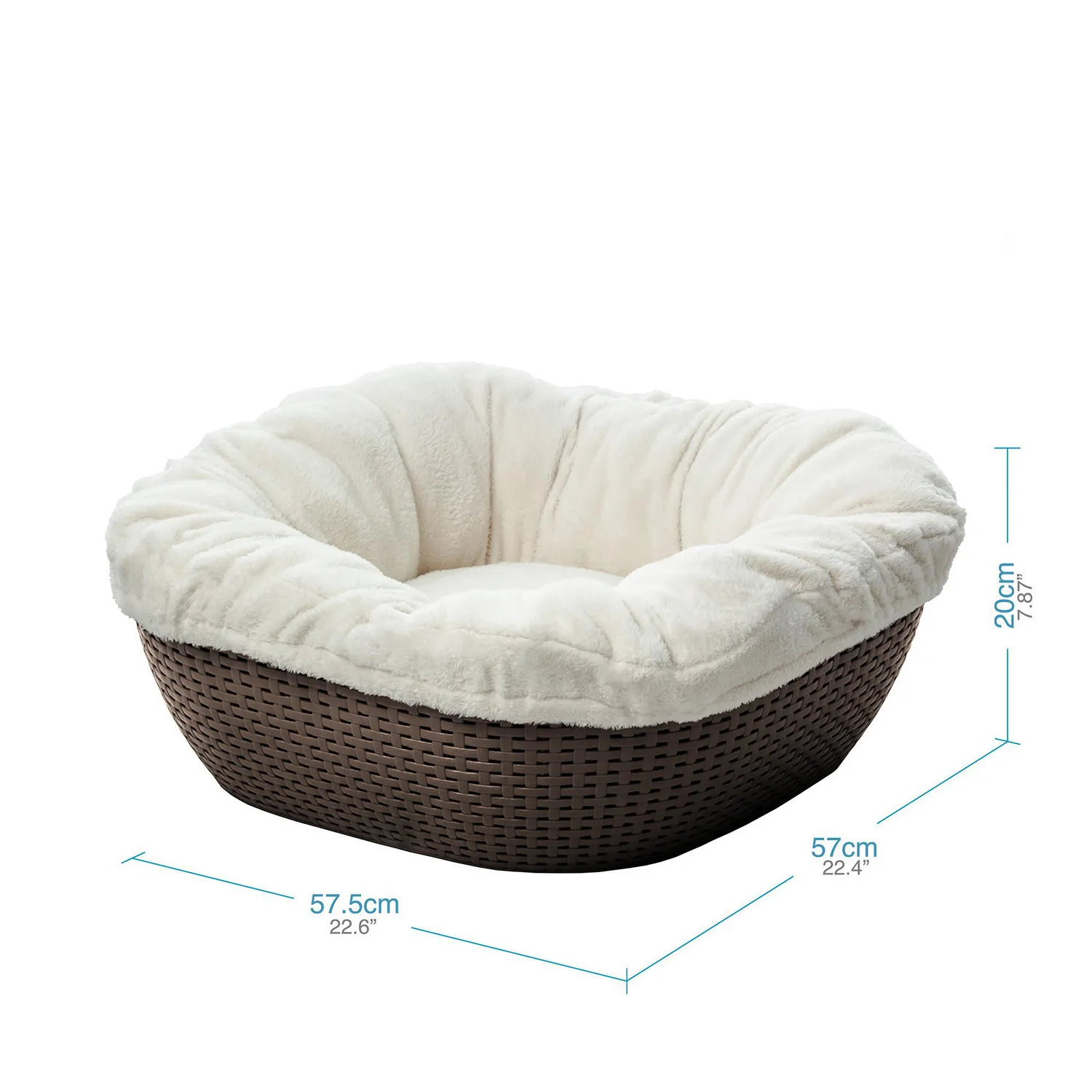 Cama Para Perros Dog Bed Tipo Ratan Mocca Mq 6