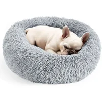 Cama Calmante Redonda para Mascotas Pequeñas Lavable Antideslizante Hoewina