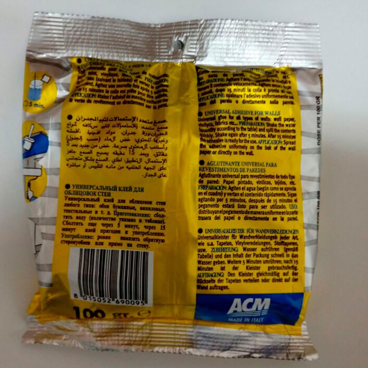ACM - Pegante Papel Colgadura Alu 100 Gr