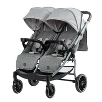 Coche Gemelar Leo & Lea Ebaby Gris Claro- Eb2021-1
