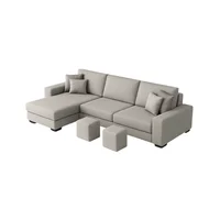 Sofá En L Izquierdo Monaco Tela Anti Fluidos 210x80x80
