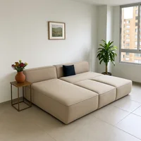 Sofá En L Con Banquetas Izquierdo Ares Tela Anti Fluidos 300x80x75