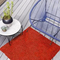 Pasto Grama Sintética Curly 2X2M Espesor 11Mm Rojo