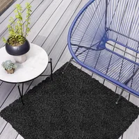Pasto Grama Sintética Curly 2X2M Espesor 11Mm Negro