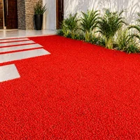 Pasto Grama Sintética X1M2 Curly 11Mm Rojo