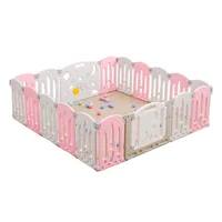 Corral Plegable Bebe Playpen 14+2 Rosado